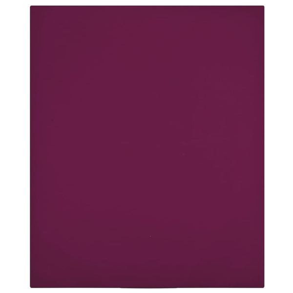 Spannbettlaken 2 Stk. Jersey Bordeauxrot 90x200 cm Baumwolle