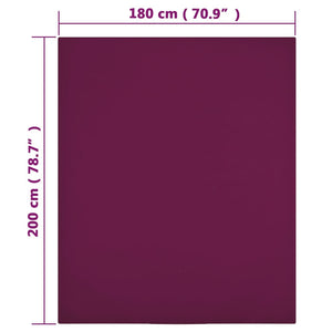 Spannbettlaken Jersey Bordeauxrot 180x200 cm Baumwolle