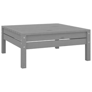Grauer Gartenhocker Kiefer Massivholz