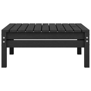 Schwarzer Gartenhocker Kiefer Massivholz