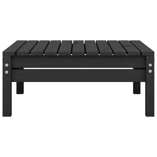 Schwarzer Gartenhocker Kiefer Massivholz