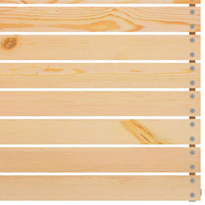 vidaXL Canapés centraux de jardin 4 pcs Bois de pin massif