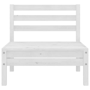 vidaXL Canapés centraux de jardin 4 pcs Blanc Bois de pin massif
