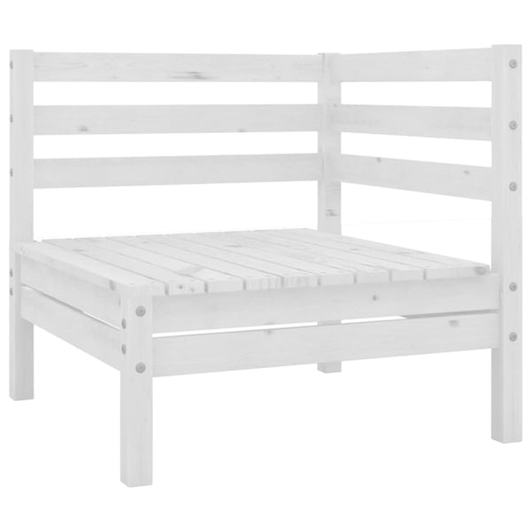 Garten Lounge Set, Kiefer Massivholz, Weiß, 4-teilig
