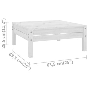Garten Lounge Set, Kiefer Massivholz, Weiß, 4-teilig