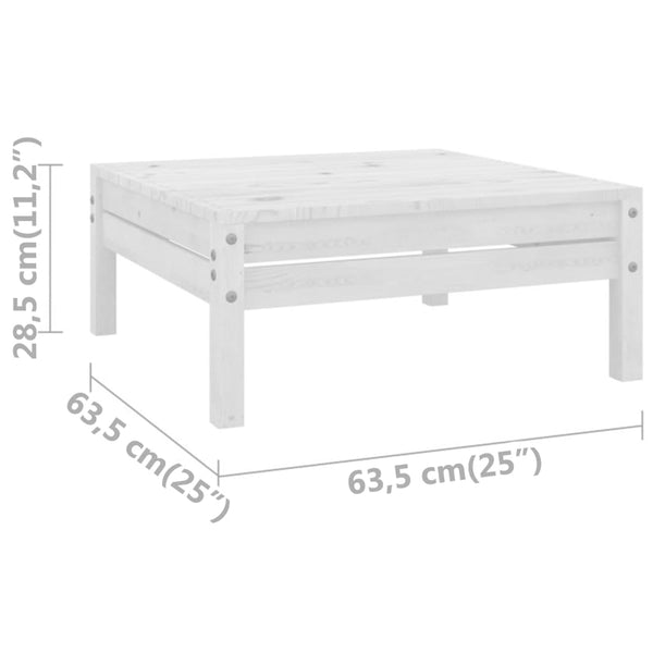Garten Lounge Set, Kiefer Massivholz, Weiß, 4-teilig