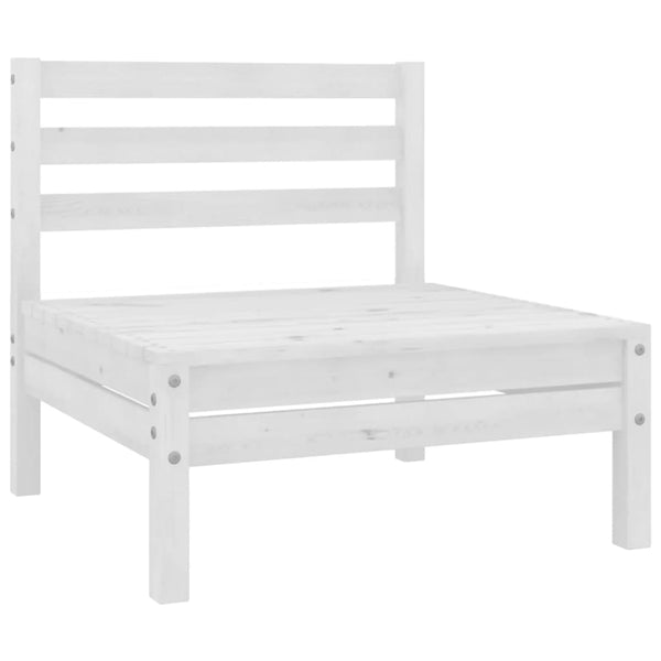 Garten Lounge Set, Kiefer Massivholz, Weiß, 4-teilig