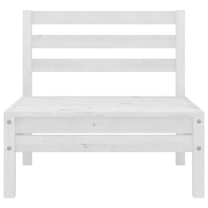 Garten Lounge Set, Kiefer Massivholz, Weiß, 4-teilig