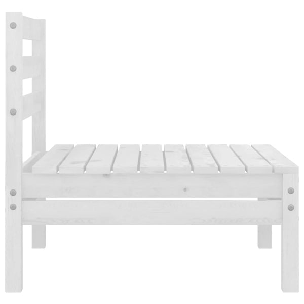 Garten Lounge Set, Kiefer Massivholz, Weiß, 4-teilig