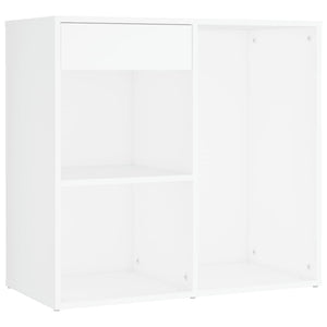 LED-Schminktisch mit Schrank Weiß Holzwerkstoff