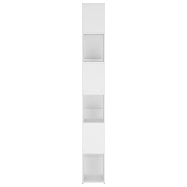 Bücherregal Raumteiler Weiß 100x24x188 cm