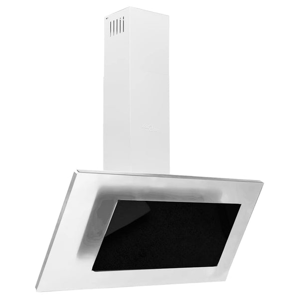Dunstabzugshaube 90cm Edelstahl/Glas Silber
