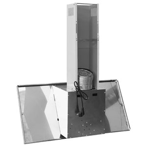 Dunstabzugshaube 90cm Edelstahl/Glas Silber