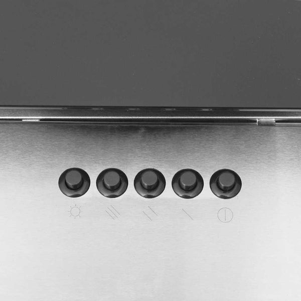 Dunstabzugshaube 90cm Edelstahl/Glas Silber