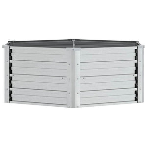 vidaXL Jardinière surélevée de jardin 129x45 cm en acier galvanisé argenté