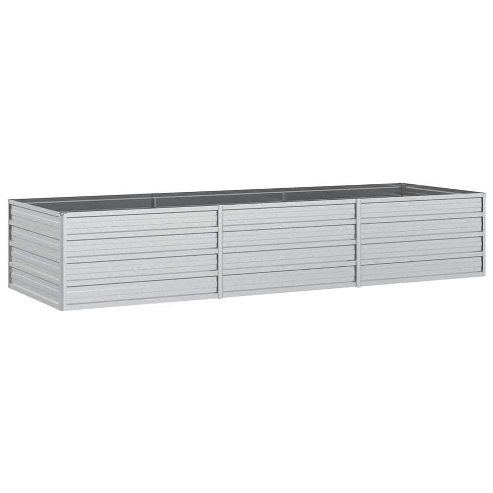 vidaXL Jardinière surélevée de jardin 240x80x45 cm en acier galvanisé argenté
