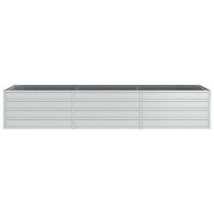 Garten-Hochbeet 240x80x45 cm Verzinkter Stahl Silber
