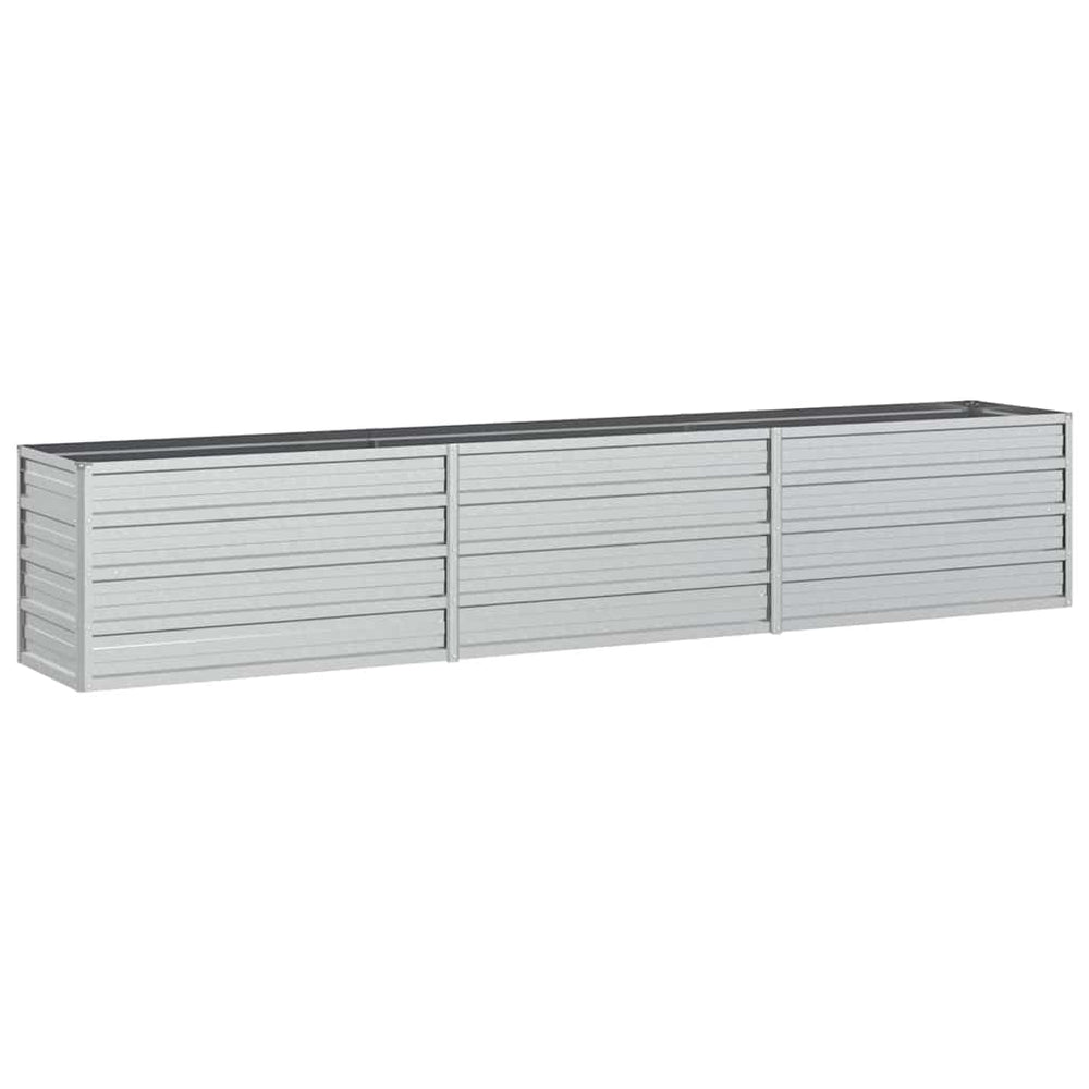 vidaXL Carré potager de jardin 240x40x45 cm en acier galvanisé argenté