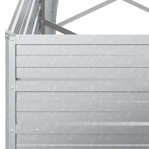 Garten-Hochbeet 240x40x45 cm Verzinkter Stahl Silber