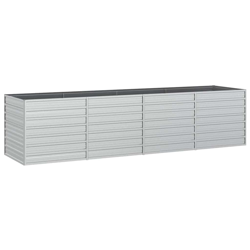 vidaXL Jardinière surélevée de jardin 320x80x77 cm Acier galvanisé Argenté