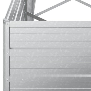 Garten-Hochbeet 320x80x77 cm Verzinkter Stahl Silber