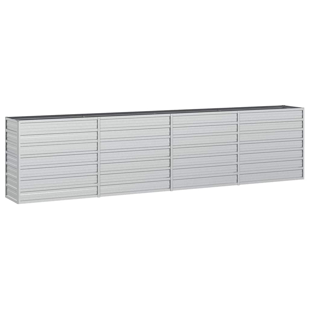 vidaXL Carré potager de jardin 320x40x77 cm Acier galvanisé Argenté