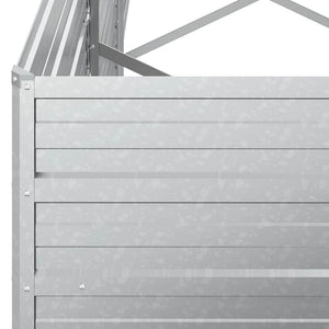 Garten-Hochbeet 320x40x77 cm Verzinkter Stahl Silber