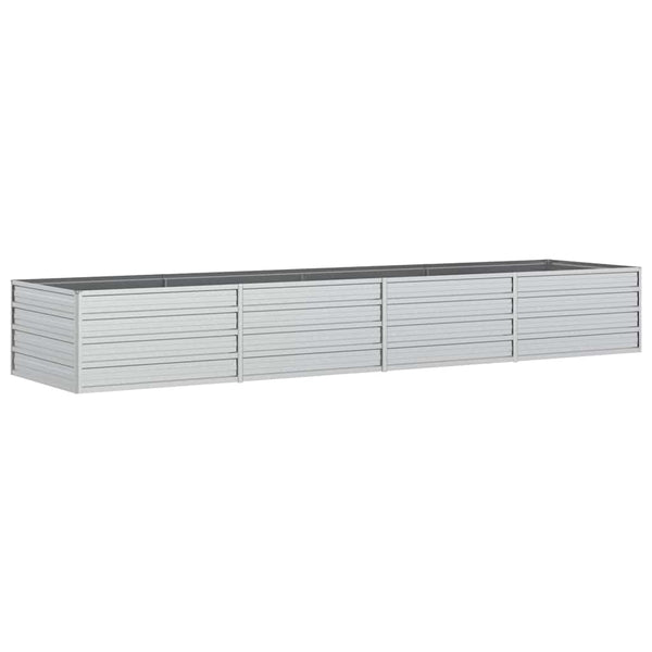 vidaXL Potager surélevé de jardin 320x80x45 cm en acier galvanisé argenté