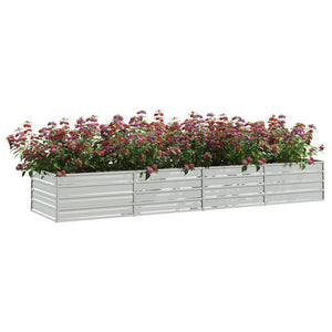 vidaXL Potager surélevé de jardin 320x80x45 cm en acier galvanisé argenté