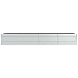 vidaXL Potager surélevé de jardin 320x80x45 cm en acier galvanisé argenté