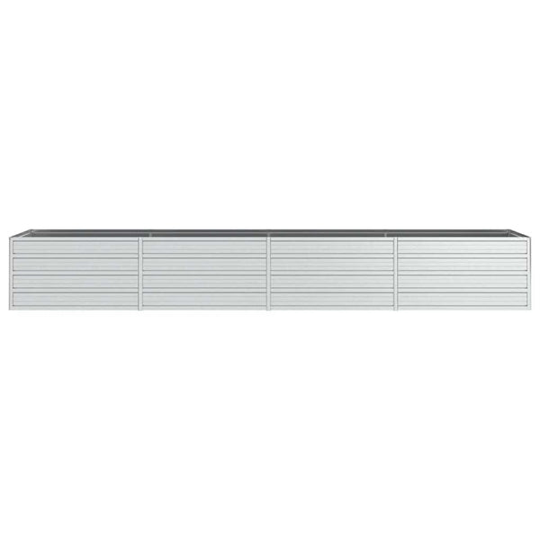 vidaXL Potager surélevé de jardin 320x80x45 cm en acier galvanisé argenté
