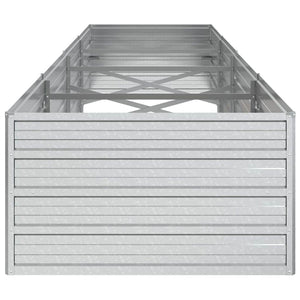 vidaXL Potager surélevé de jardin 320x80x45 cm en acier galvanisé argenté