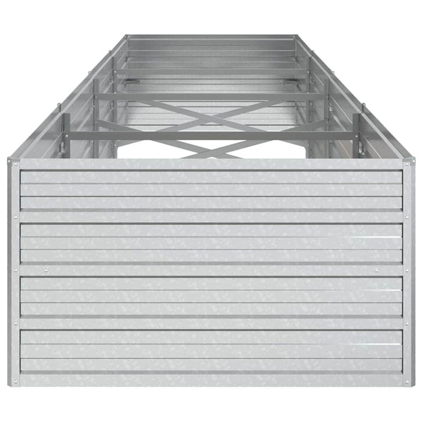 vidaXL Potager surélevé de jardin 320x80x45 cm en acier galvanisé argenté