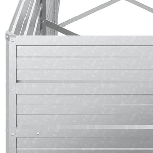 vidaXL Potager surélevé de jardin 320x80x45 cm en acier galvanisé argenté