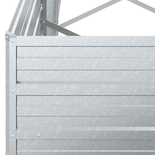 vidaXL Potager surélevé de jardin 320x80x45 cm en acier galvanisé argenté