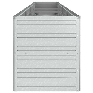 Garten-Hochbeet 320x40x45 cm Verzinkter Stahl Silber