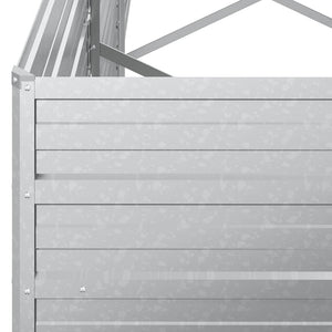 Garten-Hochbeet 320x40x45 cm Verzinkter Stahl Silber