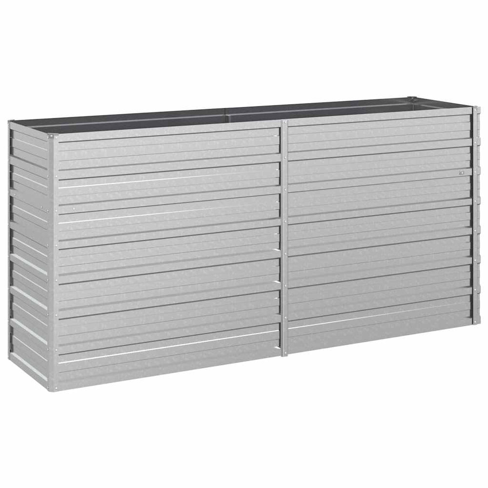 vidaXL Carré potager de jardin 160x40x77 cm en acier galvanisé Argenté