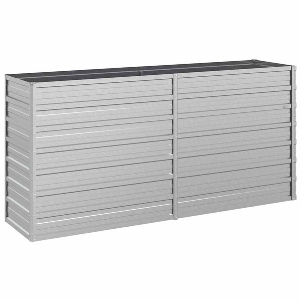 vidaXL Carré potager de jardin 160x40x77 cm en acier galvanisé Argenté