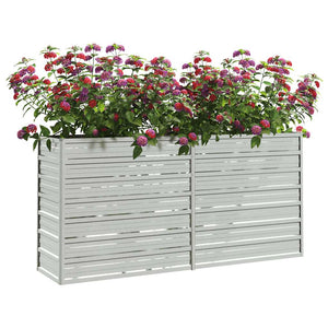 vidaXL Carré potager de jardin 160x40x77 cm en acier galvanisé Argenté