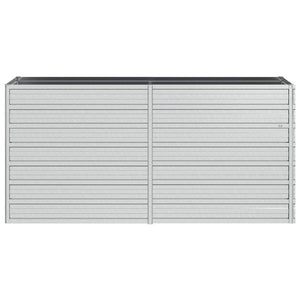 vidaXL Carré potager de jardin 160x40x77 cm en acier galvanisé Argenté
