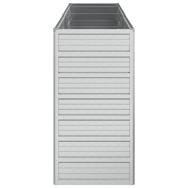 vidaXL Carré potager de jardin 160x40x77 cm en acier galvanisé Argenté