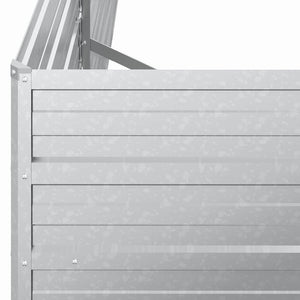 Garten-Hochbeet 160x40x45 cm Verzinkter Stahl Silber