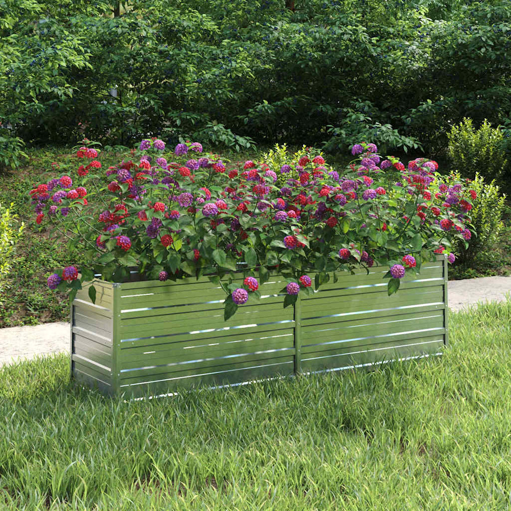 vidaXL Jardinière surélevée 160x40x45 cm acier galvanisé argenté