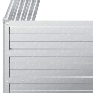 Garten-Hochbeet 100x40x77 cm Verzinkter Stahl Silber