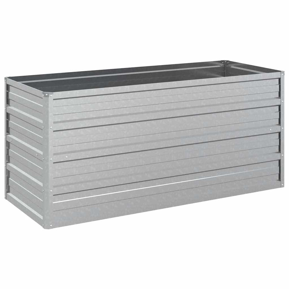 vidaXL Jardinière surélevée de jardin 100x40x45 cm en acier galvanisé Argenté