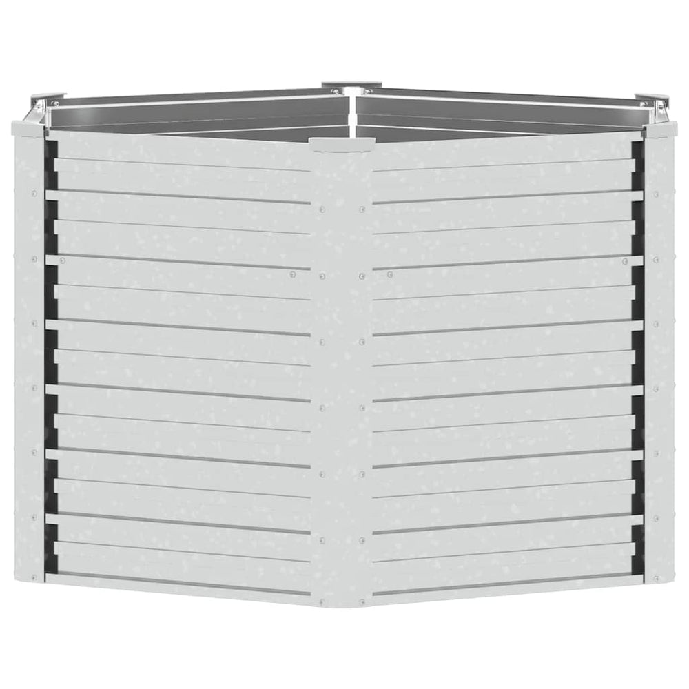 vidaXL Carré potager de jardin 129x77 cm Acier galvanisé Argenté