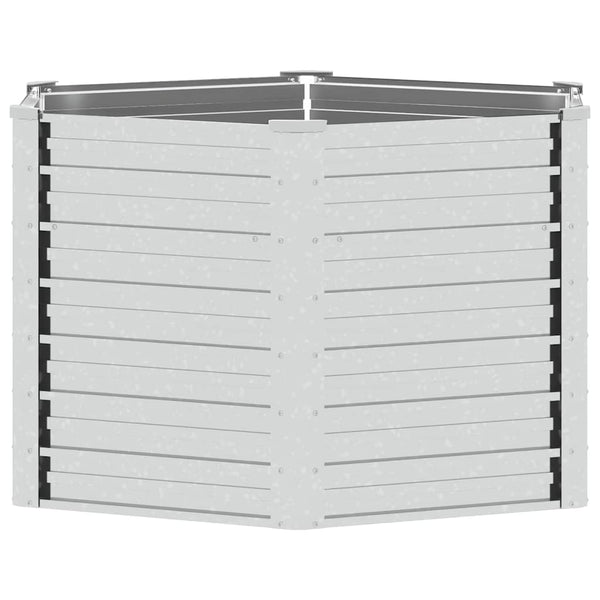 vidaXL Carré potager de jardin 129x77 cm Acier galvanisé Argenté