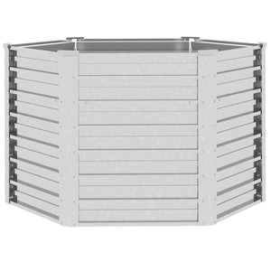 vidaXL Carré potager de jardin 129x77 cm Acier galvanisé Argenté