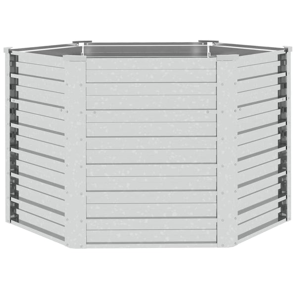 vidaXL Carré potager de jardin 129x77 cm Acier galvanisé Argenté